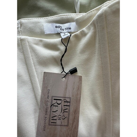 NWT Haus Of Reyah Edit By Nine Strapless Back Zip Up Corset Boning Bandeau Top S - Picture 4 of 6